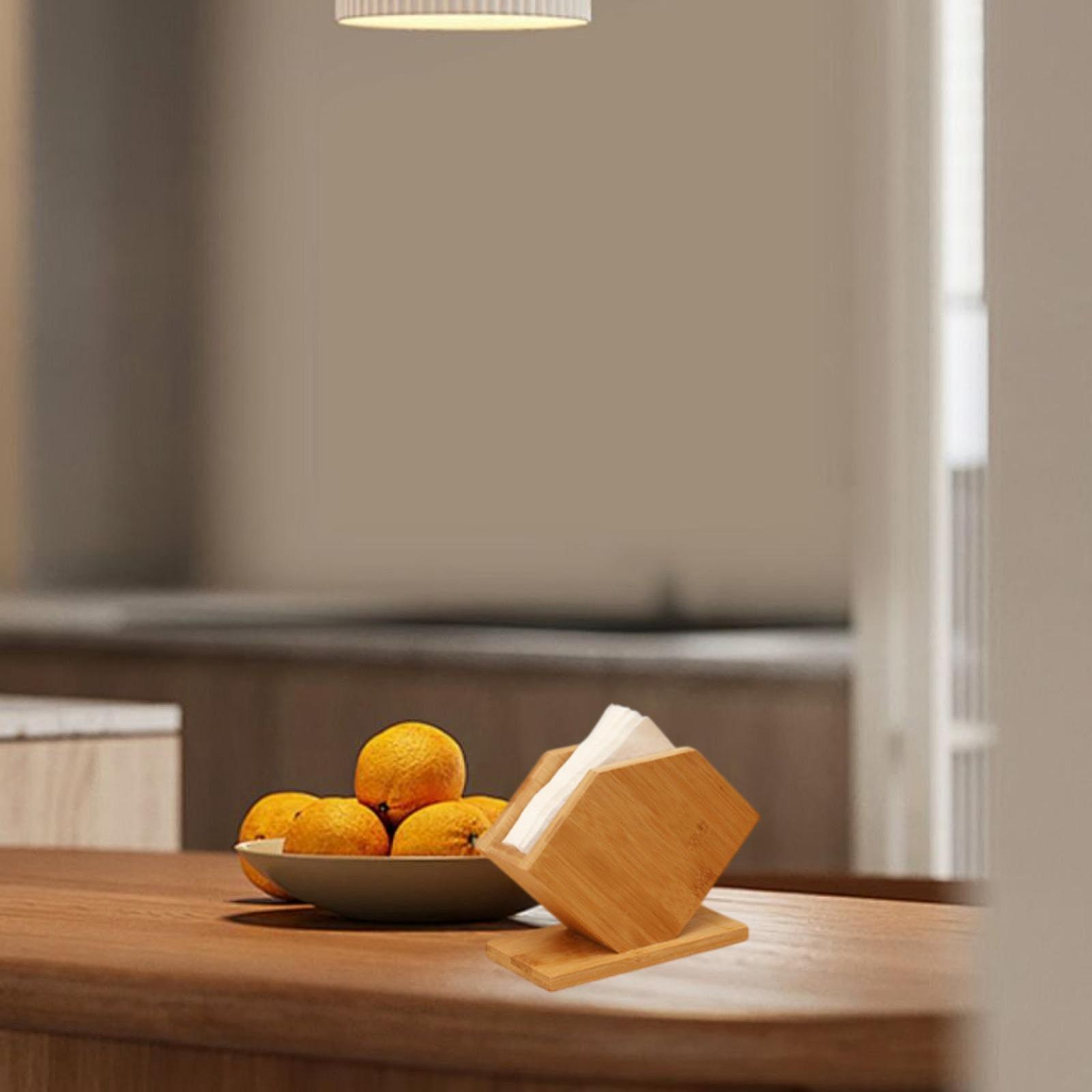 Kitchen Appliances Table - Бамбуковая коробка для салфеток, куб, стоячая
