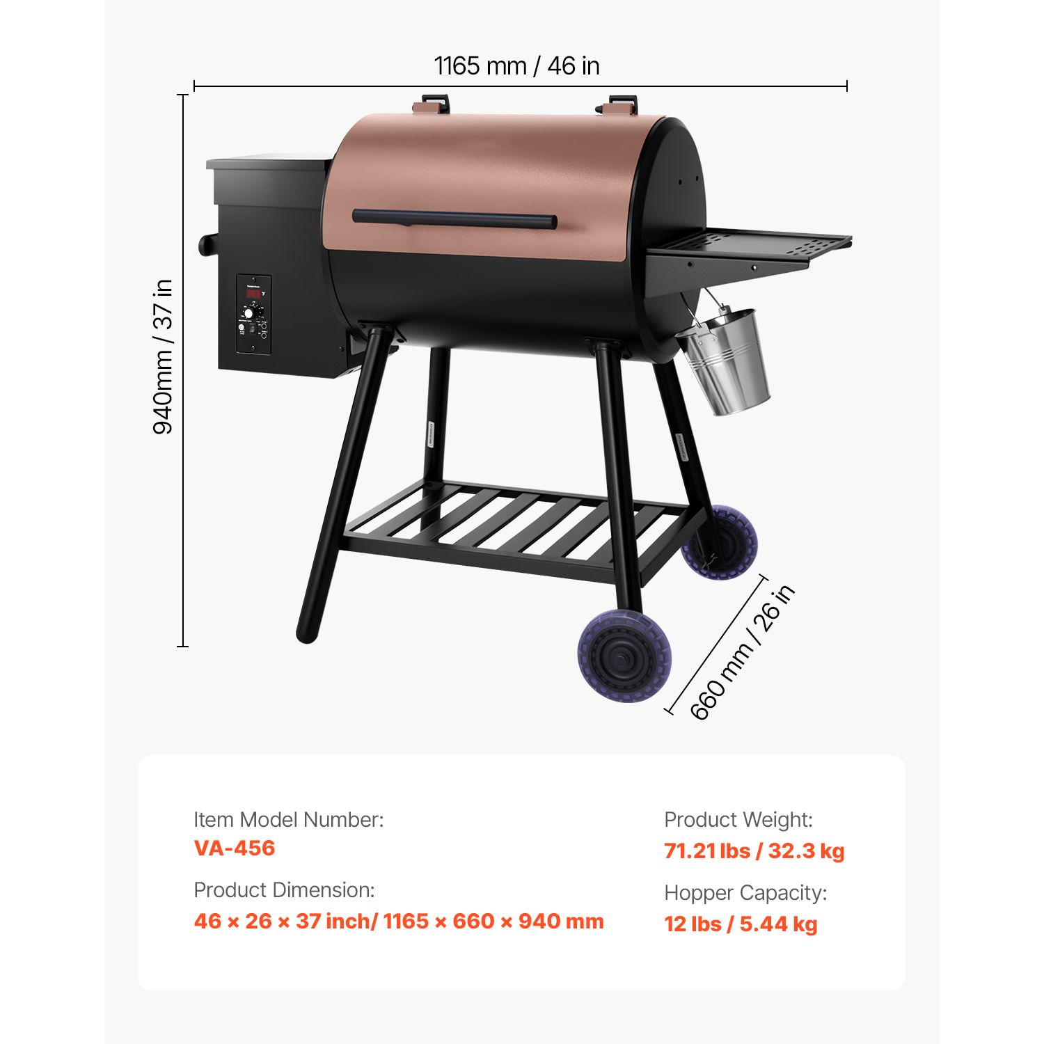 Electric Smoker Bbq - Гриль-коптильня на древесных пеллетах, 8-в-1, для