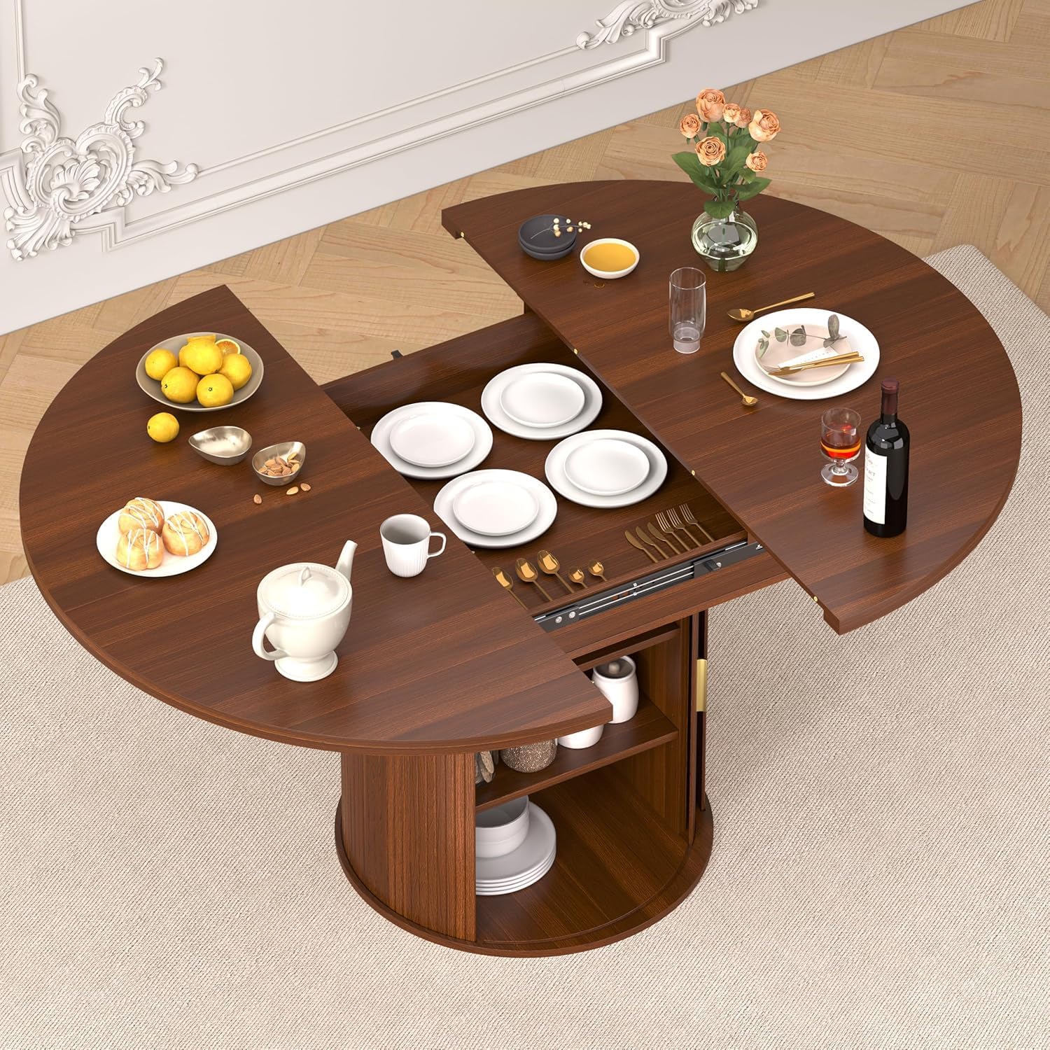 Раздвижной круглый обеденный с – обзор и цена Kitchen Appliances Table
