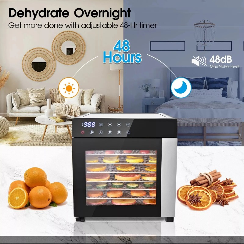 8 лотков из нержавеющей стали, – обзор и цена Dehydrator Tray Electric